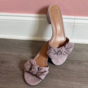A New Day Women's Mauve Bow Mules